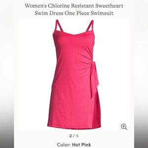Lands End Sweetheart Swim Dress, Sz 14, NWT